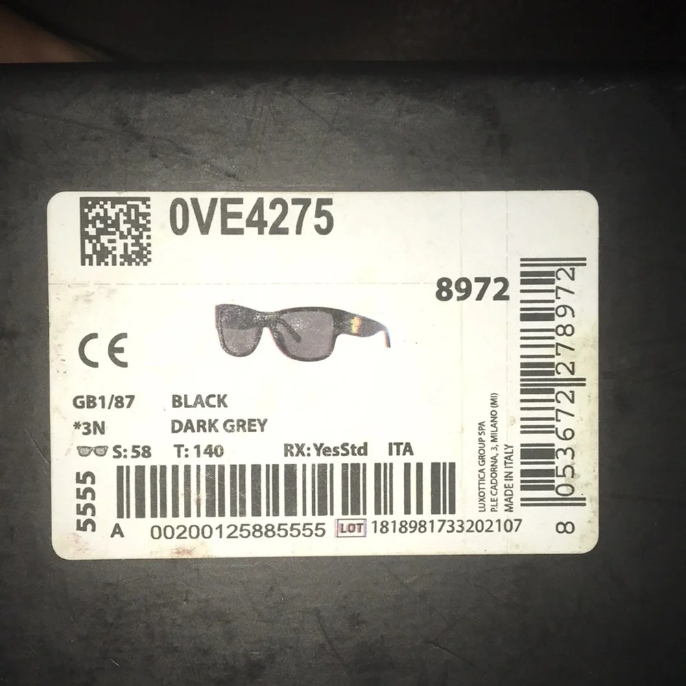 VERSACE//58-18-140//BLACK//PLASTIC - Picture 5 of 5
